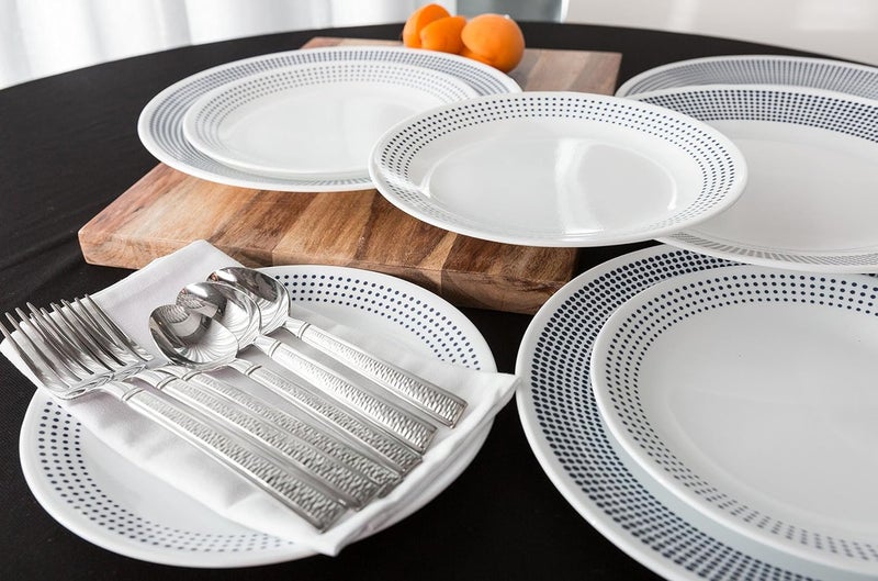 Corelle طقم عشاء 16 قطعة من بايسايد دوتس - Image 5
